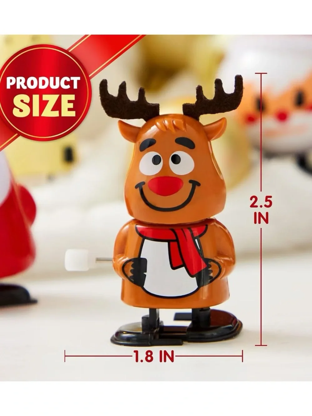 Holiday Wind-Up Toys Value Pack - Assorted Red, White, Black Characters